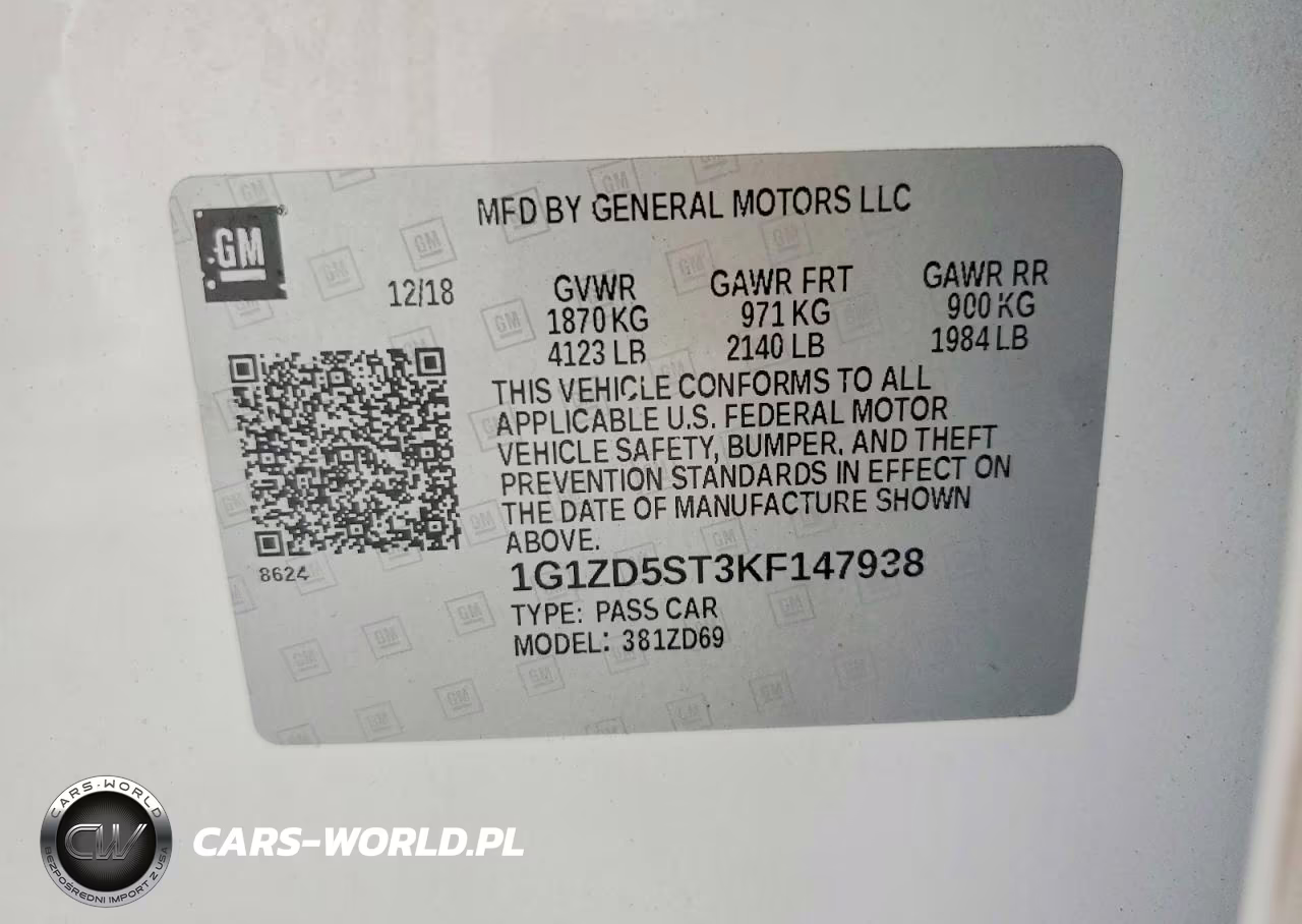 2019 Chevrolet Malibu Lt VIN:1G1ZD5ST3KF147938 - 13