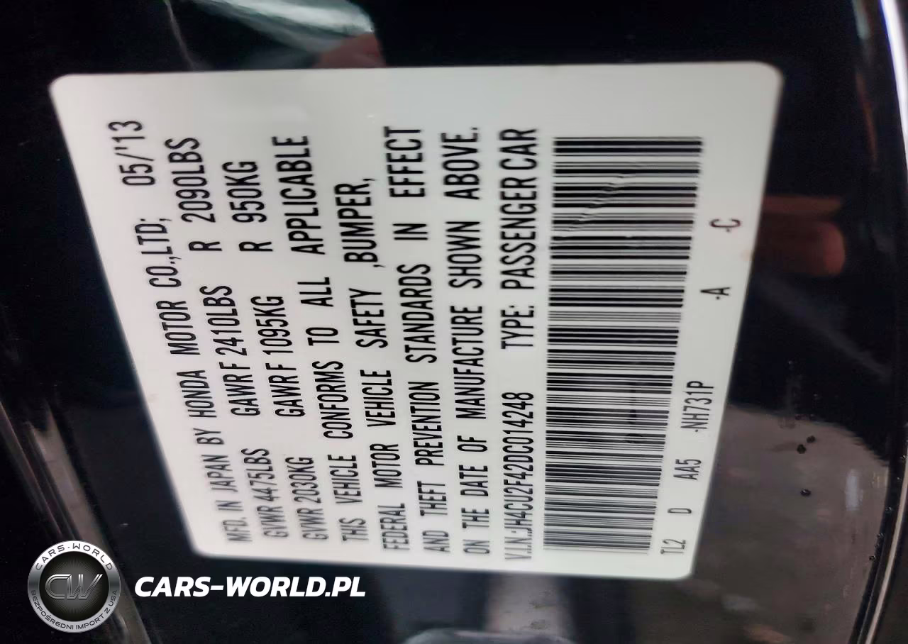 2013 Acura Tsx VIN:JH4CU2F42DC014248 - 12