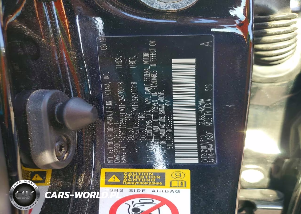 2019 Toyota Highlander Xle VIN:5TDJZRFH2KS592836 - 14