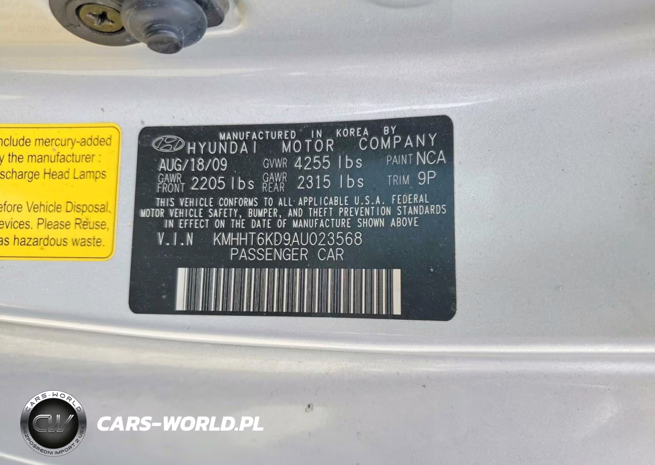 2010 Hyundai Genesis Coupe 2.0T VIN:KMHHT6KD9AU023568 - 12