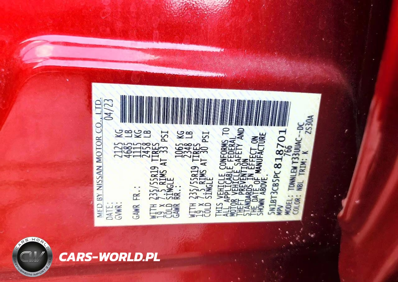 2023 Nissan Rogue Sl VIN:5N1BT3CB5PC818701 - 13