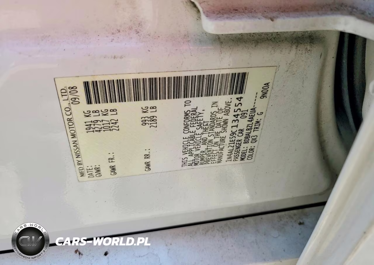 2009 Nissan Altima 2.5 VIN:1N4AL21E59C134554 - 12