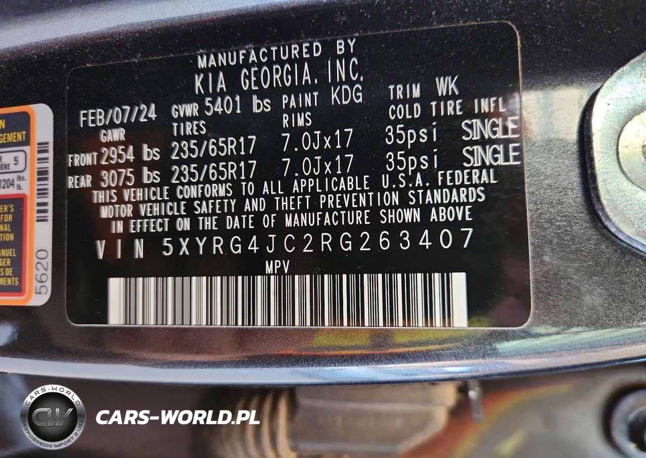 2024 Kia Sorento Lx VIN:5XYRG4JC2RG263407 - 14