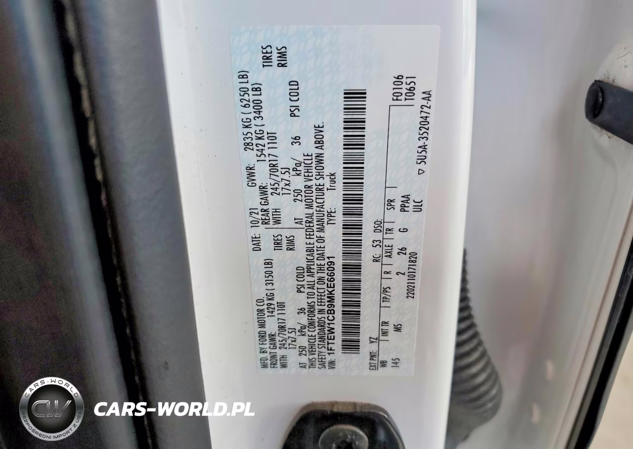 2021 Ford F150 Supercrew VIN:1FTEW1CB9MKE66091 - 12