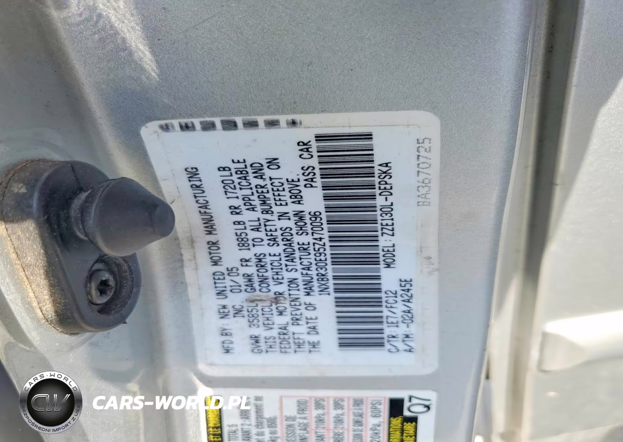 2005 Toyota Corolla S VIN:1NXBR30E95Z470096 - 12