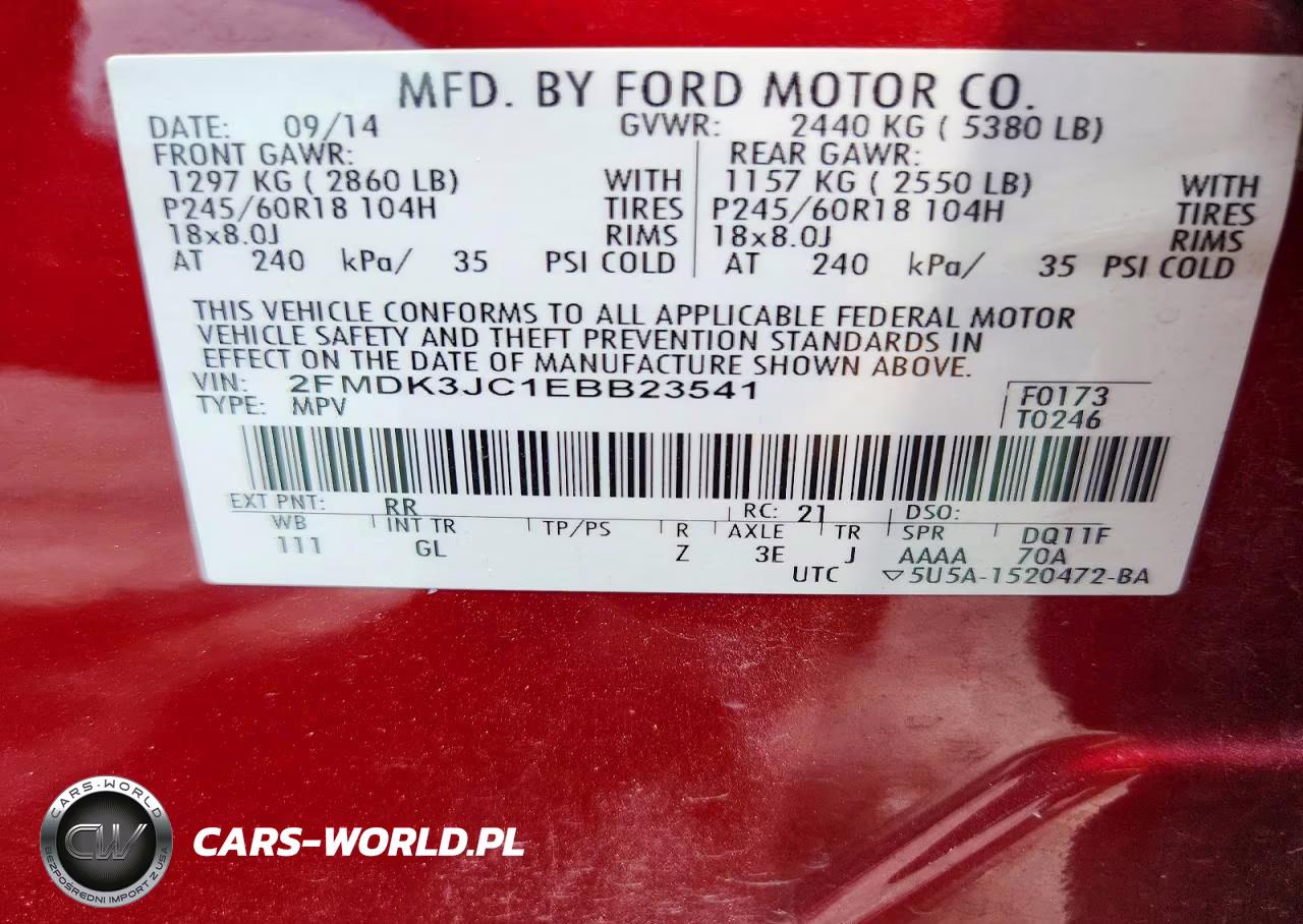 2014 Ford Edge Sel VIN:2FMDK3JC1EBB23541 - 13