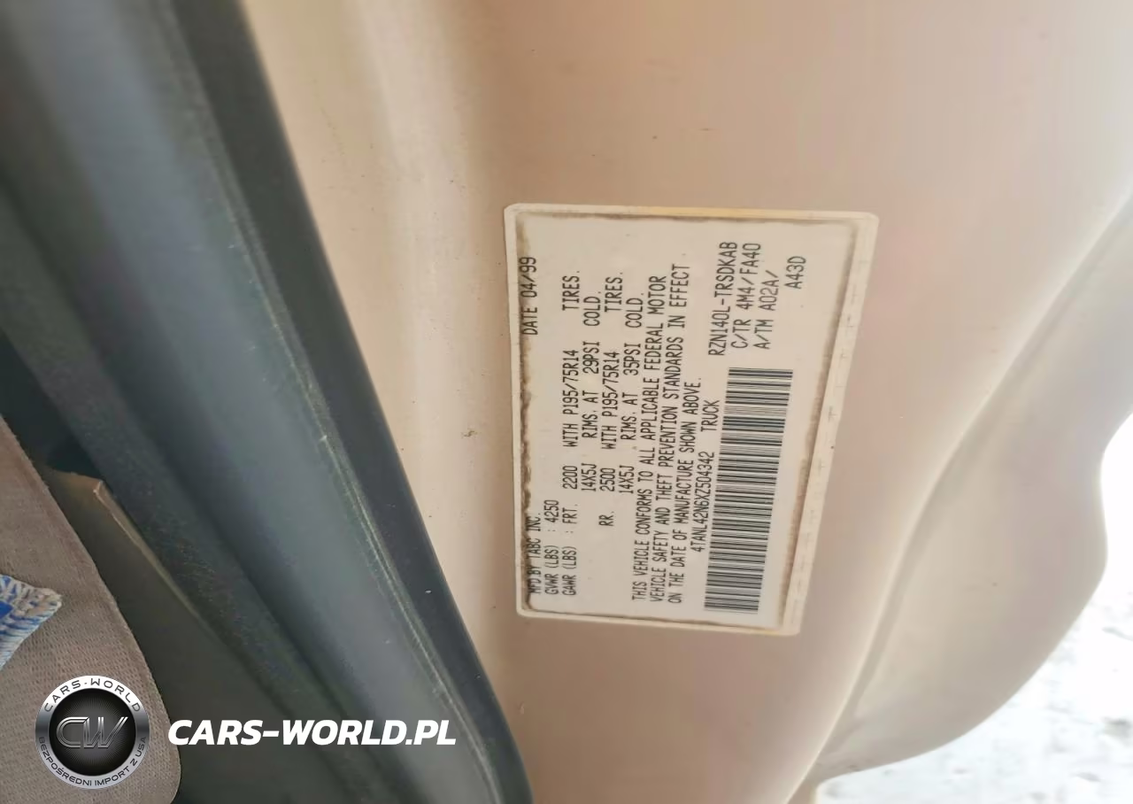 1999 Toyota Tacoma Base VIN:4TANL42N6XZ504342 - 12