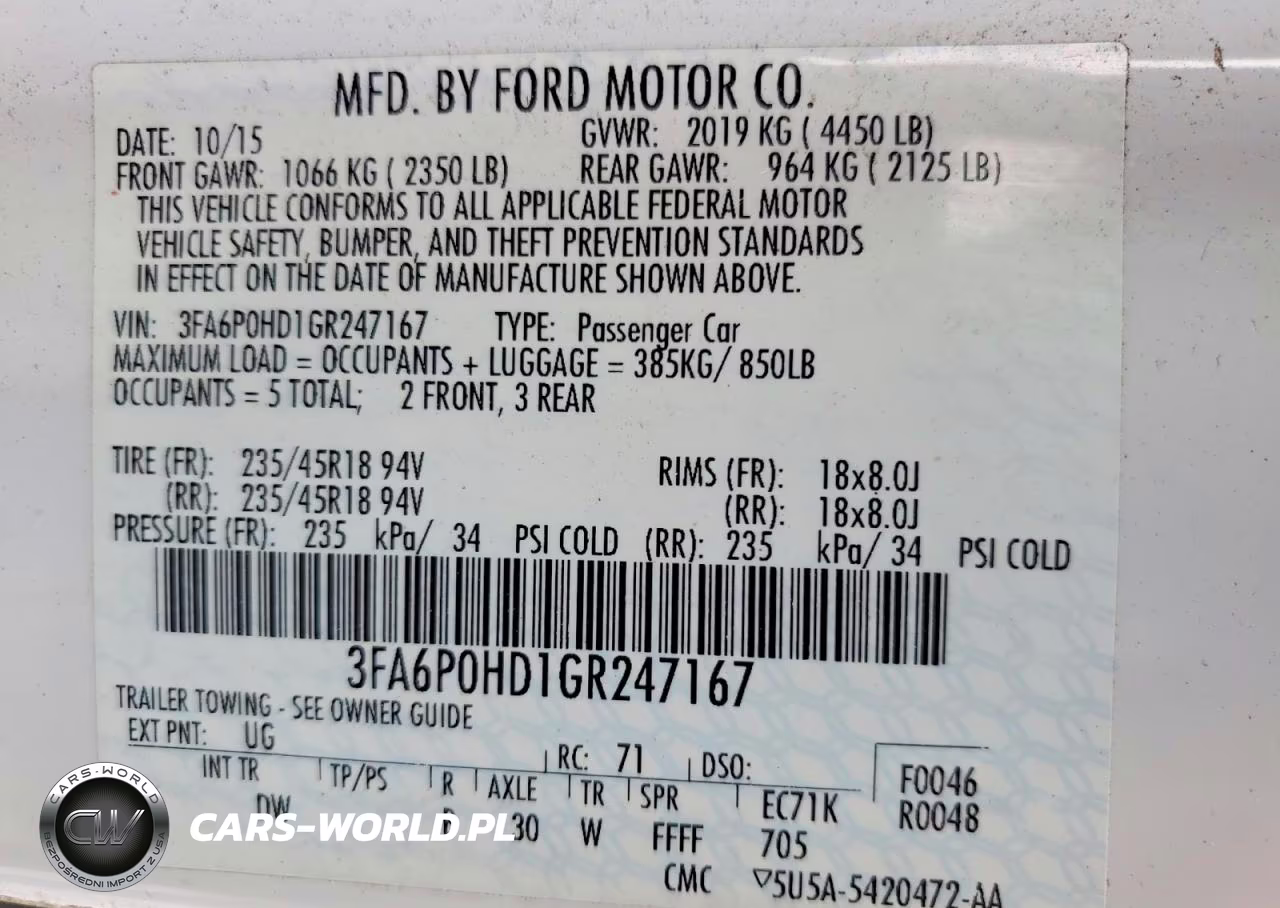 2016 Ford Fusion Se VIN:3FA6P0HD1GR247167 - 12