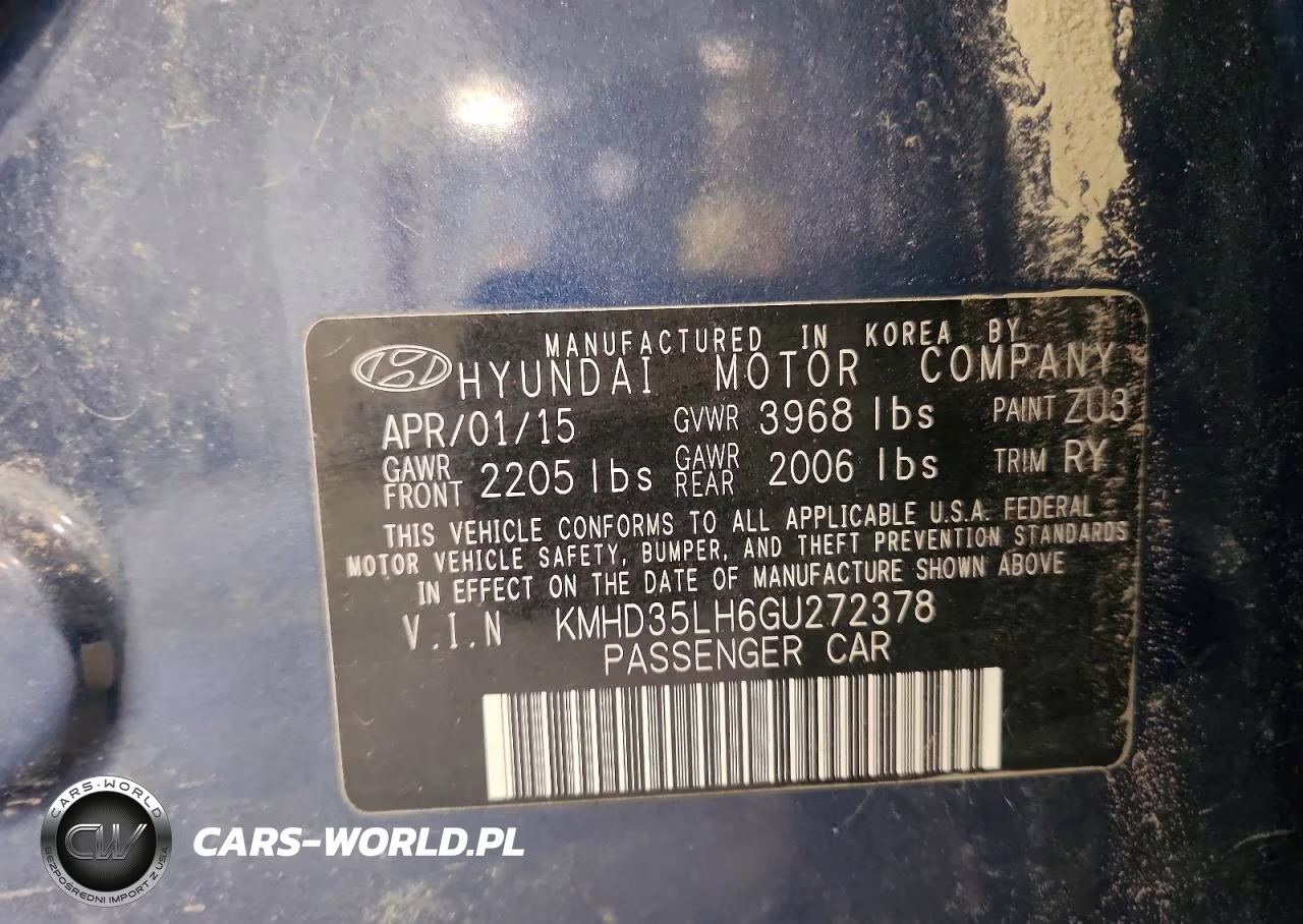 2016 Hyundai Elantra Gt Base VIN:KMHD35LH6GU272378 - 12