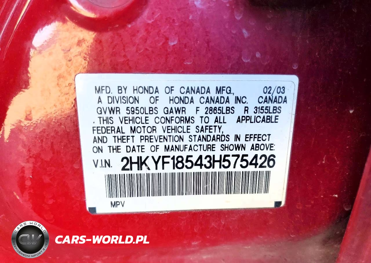 2003 Honda Pilot Exl VIN:2HKYF18543H575426 - 13