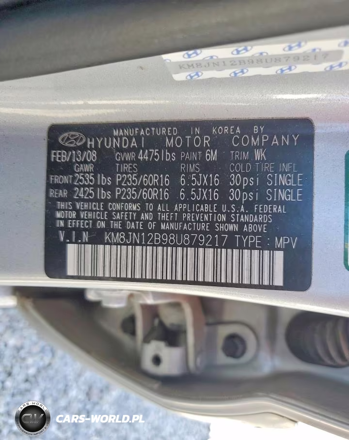 2008 Hyundai Tucson Limited VIN:KM8JN12B98U879217 - 13