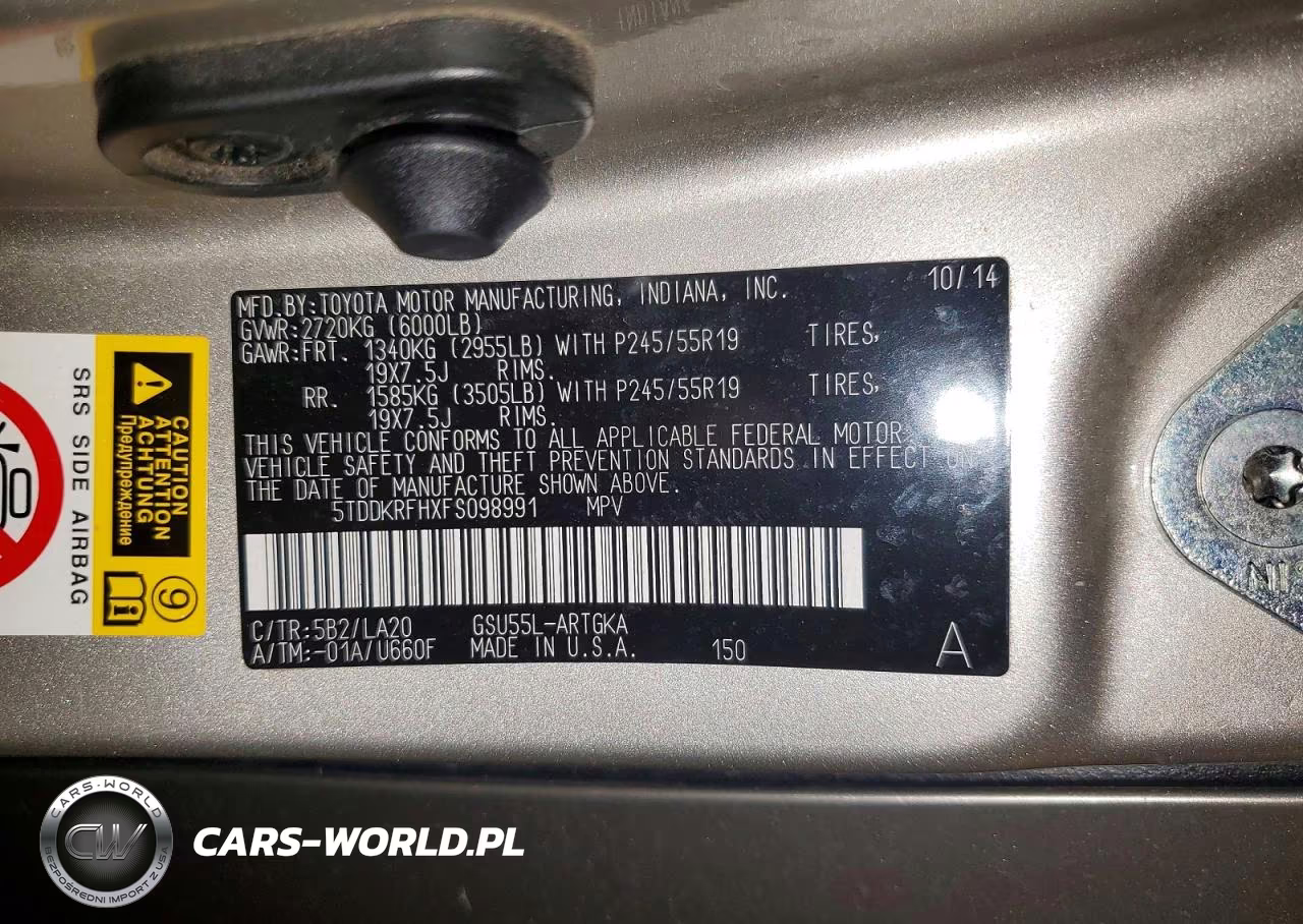 2015 Toyota Highlander Limited Platinum VIN:5TDDKRFHXFS098991 - 13
