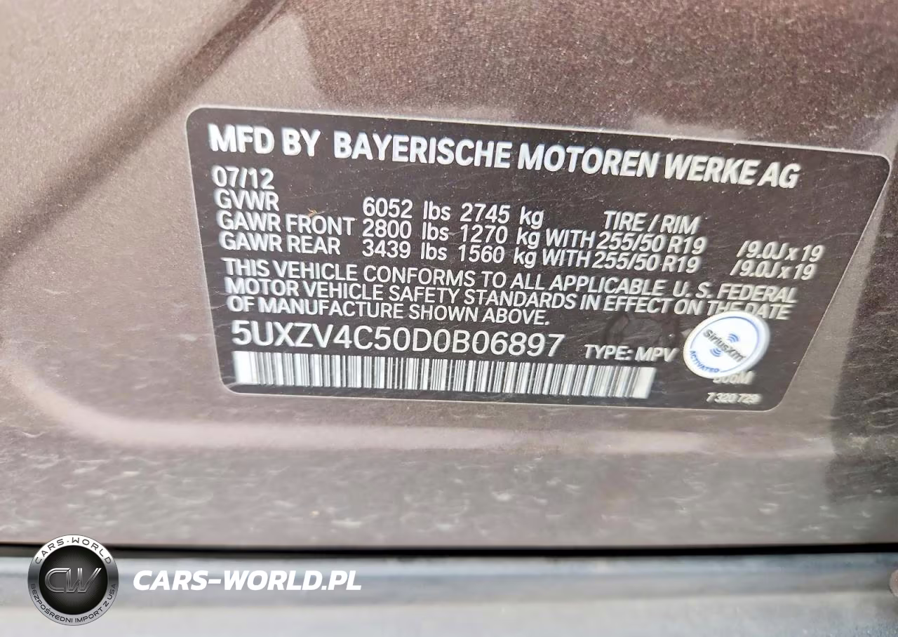 2013 BMW X5 xDrive35I VIN:5UXZV4C50D0B06897 - 12