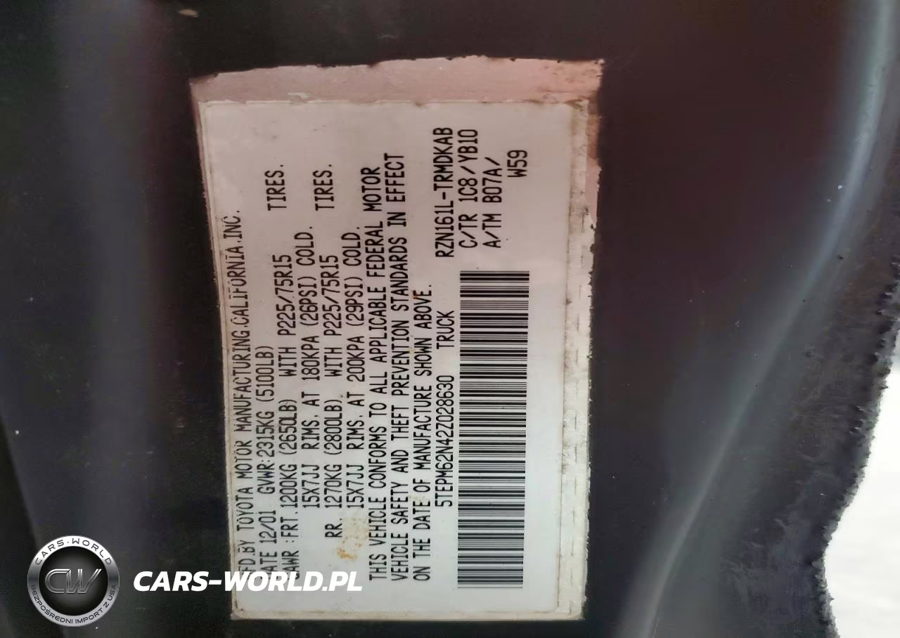 2002 Toyota Tacoma Base VIN:5TEPM62N42Z028630 - 13