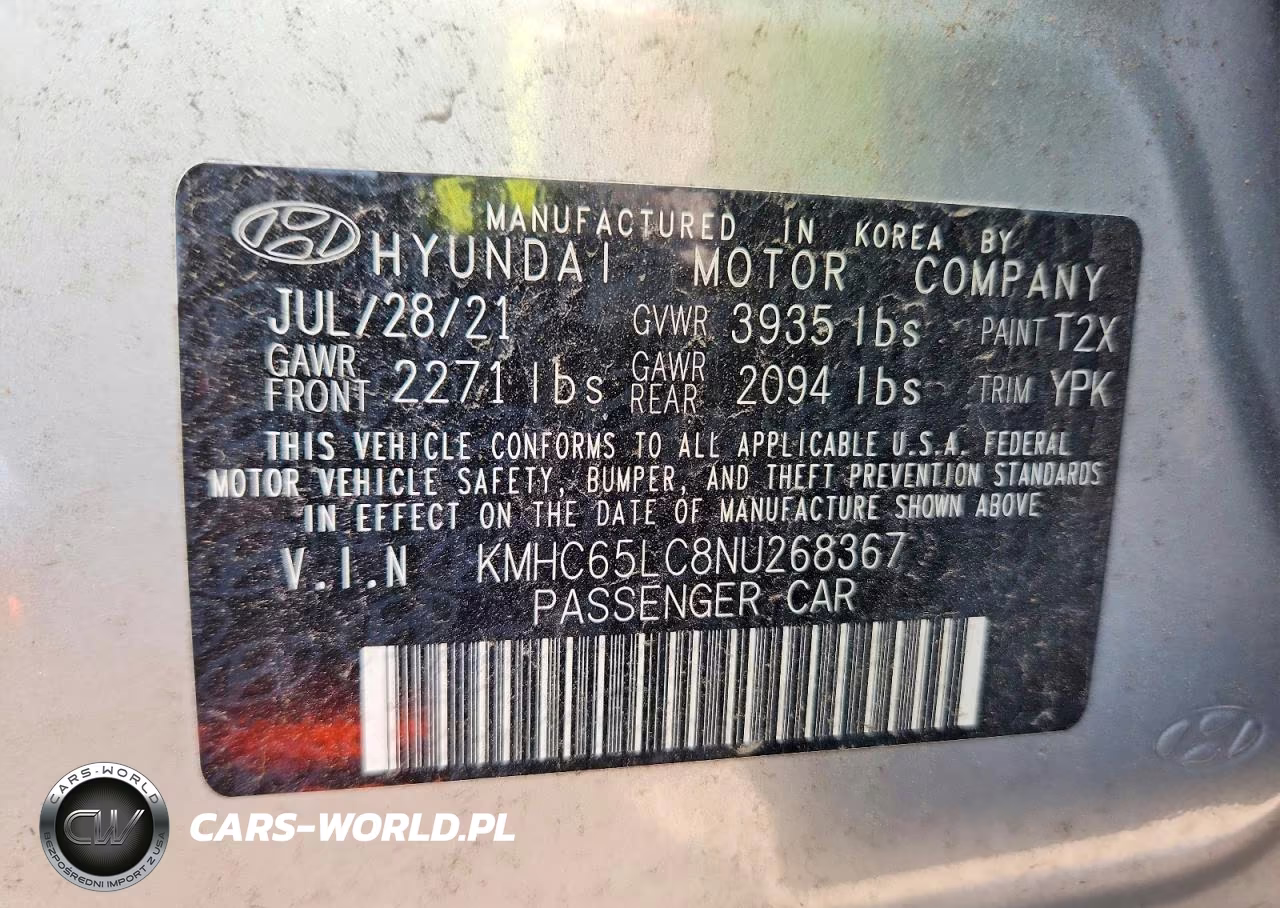 2022 Hyundai Ioniq Blue VIN:KMHC65LC8NU268367 - 12