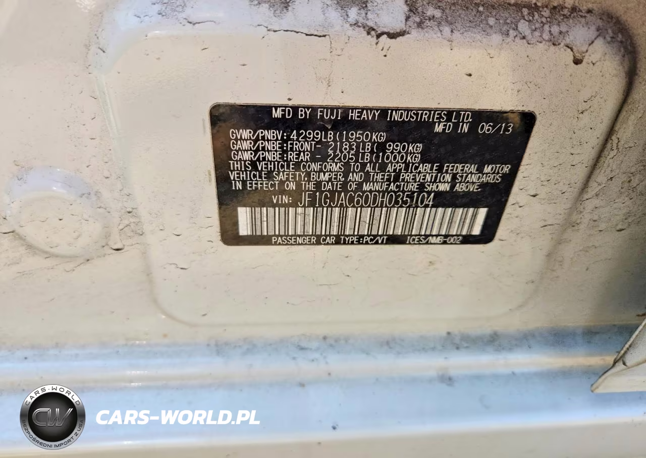 2027 Power Play Impreza 2.5I VIN:JF1GJAC60DH035104 - 12