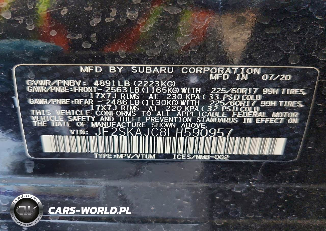 2020 Subaru Forester Premium VIN:JF2SKAJC8LH590957 - 12