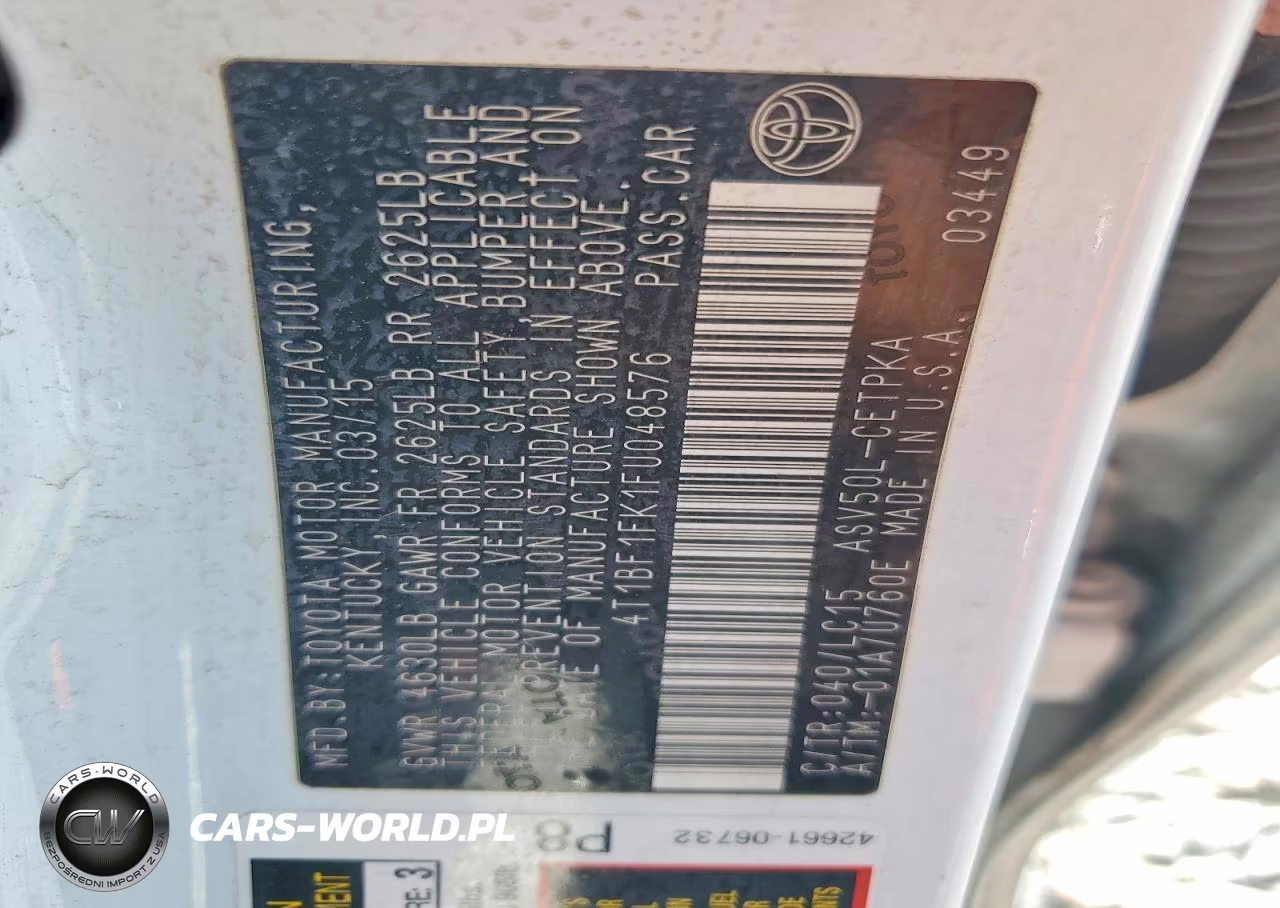 2015 Toyota Camry Xse VIN:4T1BF1FK1FU048576 - 12
