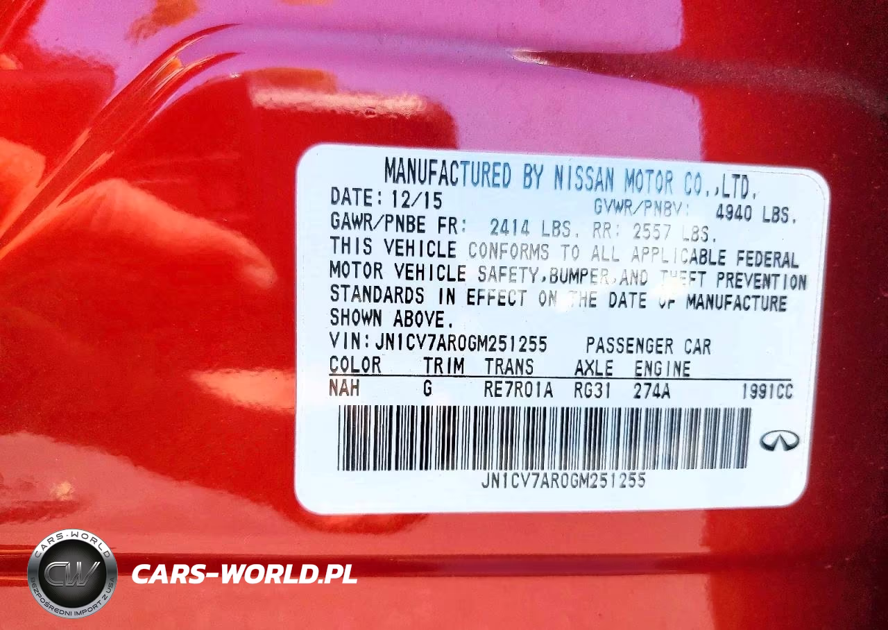 2016 Infiniti Q50 2.0T VIN:JN1CV7AR0GM251255 - 13
