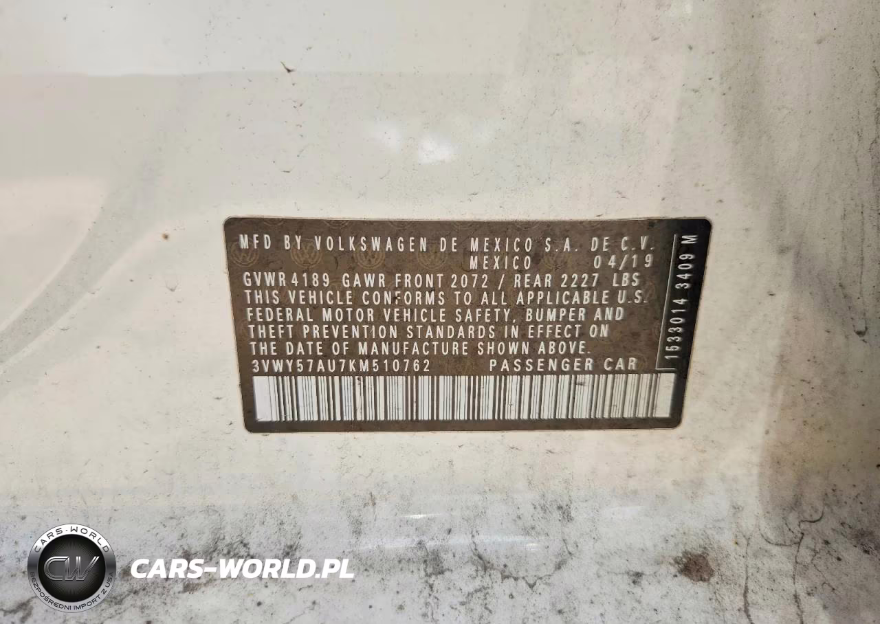 2019 Volkswagen Golf Sportwagen S VIN:3VWY57AU7KM510762 - 13