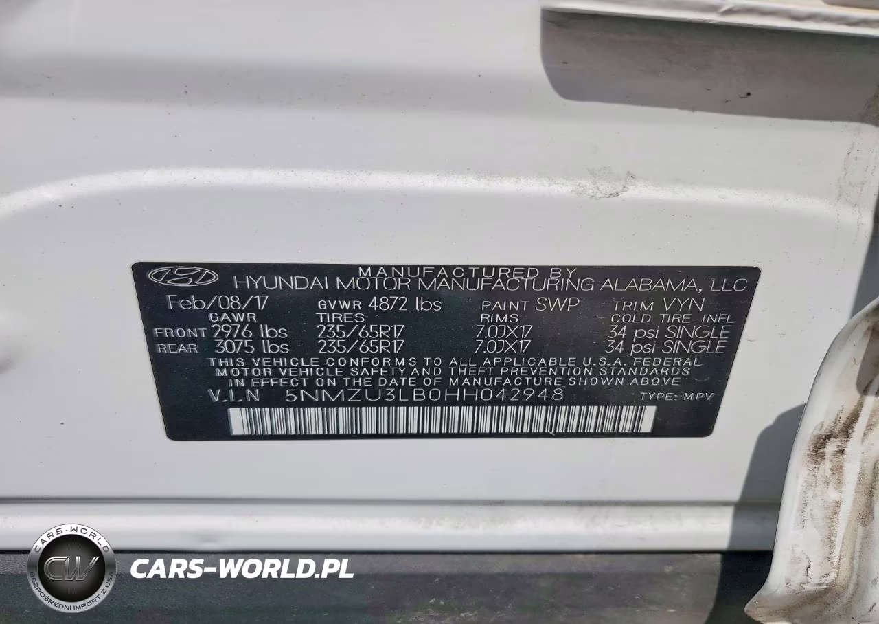 2017 Hyundai Santa Fe Sport 2.4L VIN:5NMZU3LB0HH042948 - 13