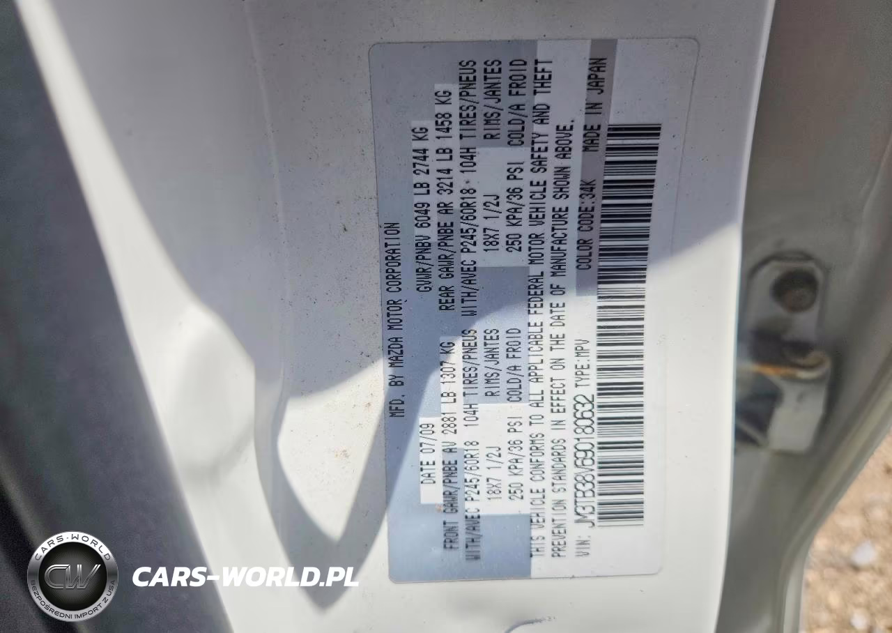 2009 Mazda Cx-9 VIN:JM3TB38V690180632 - 13