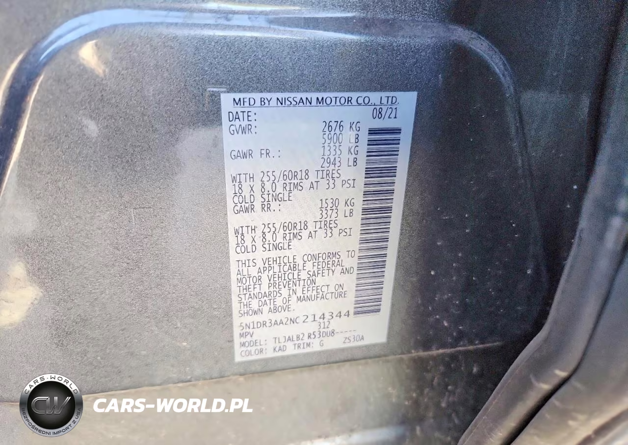 2022 Nissan Pathfinder S VIN:5N1DR3AA2NC214344 - 12