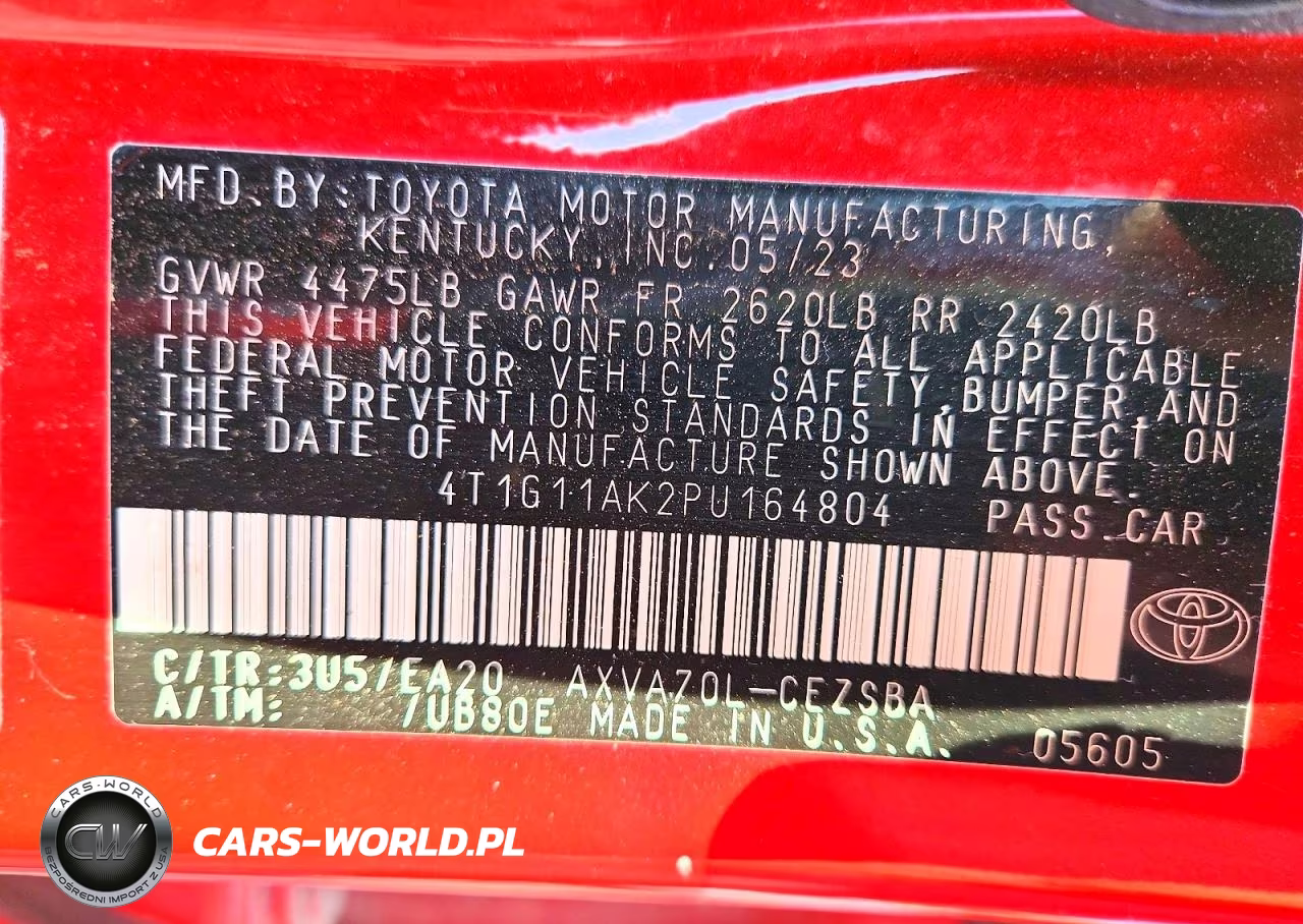 2023 Toyota Camry Se VIN:4T1G11AK2PU164804 - 13