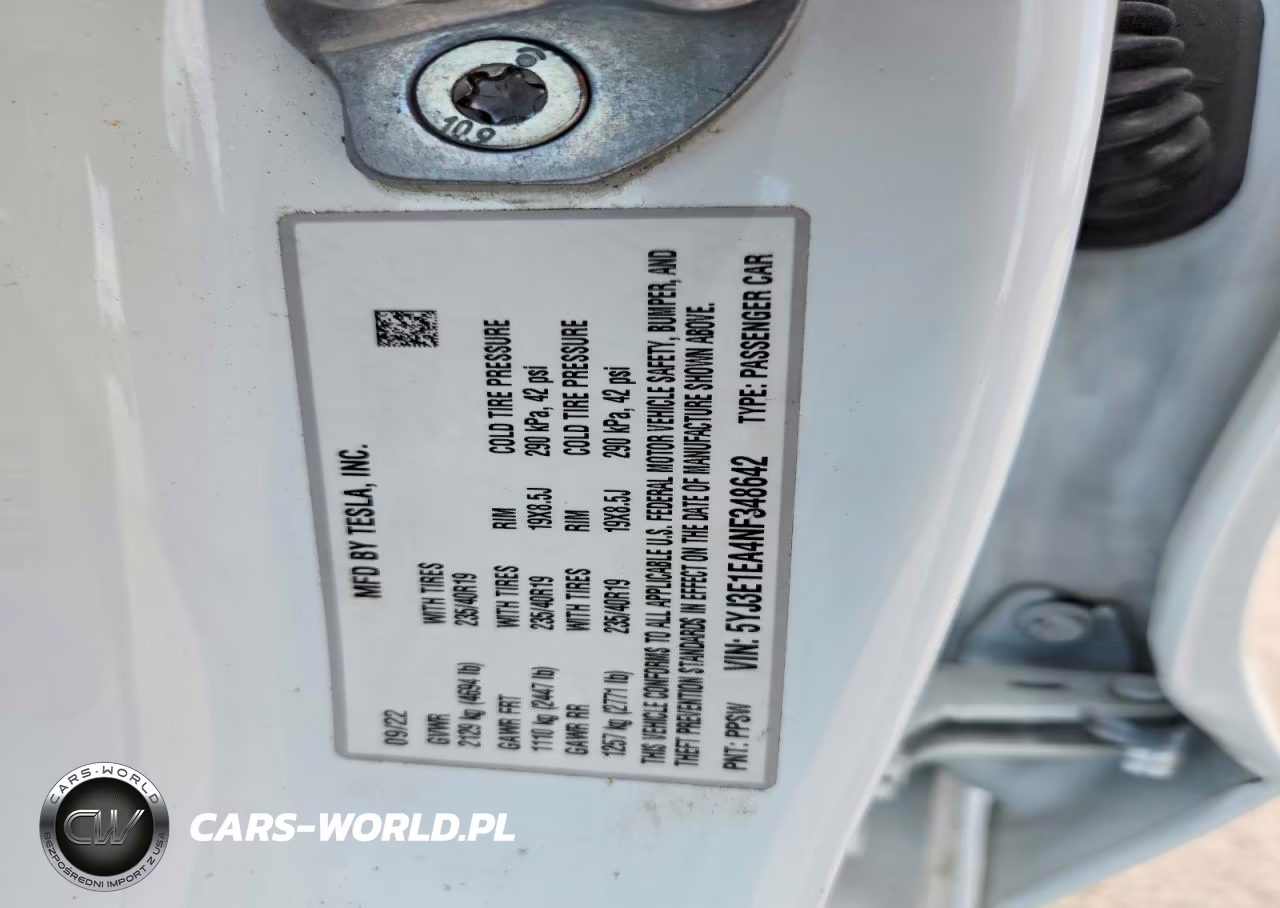 2022 Tesla Model 3 VIN:5YJ3E1EA4NF348642 - 12