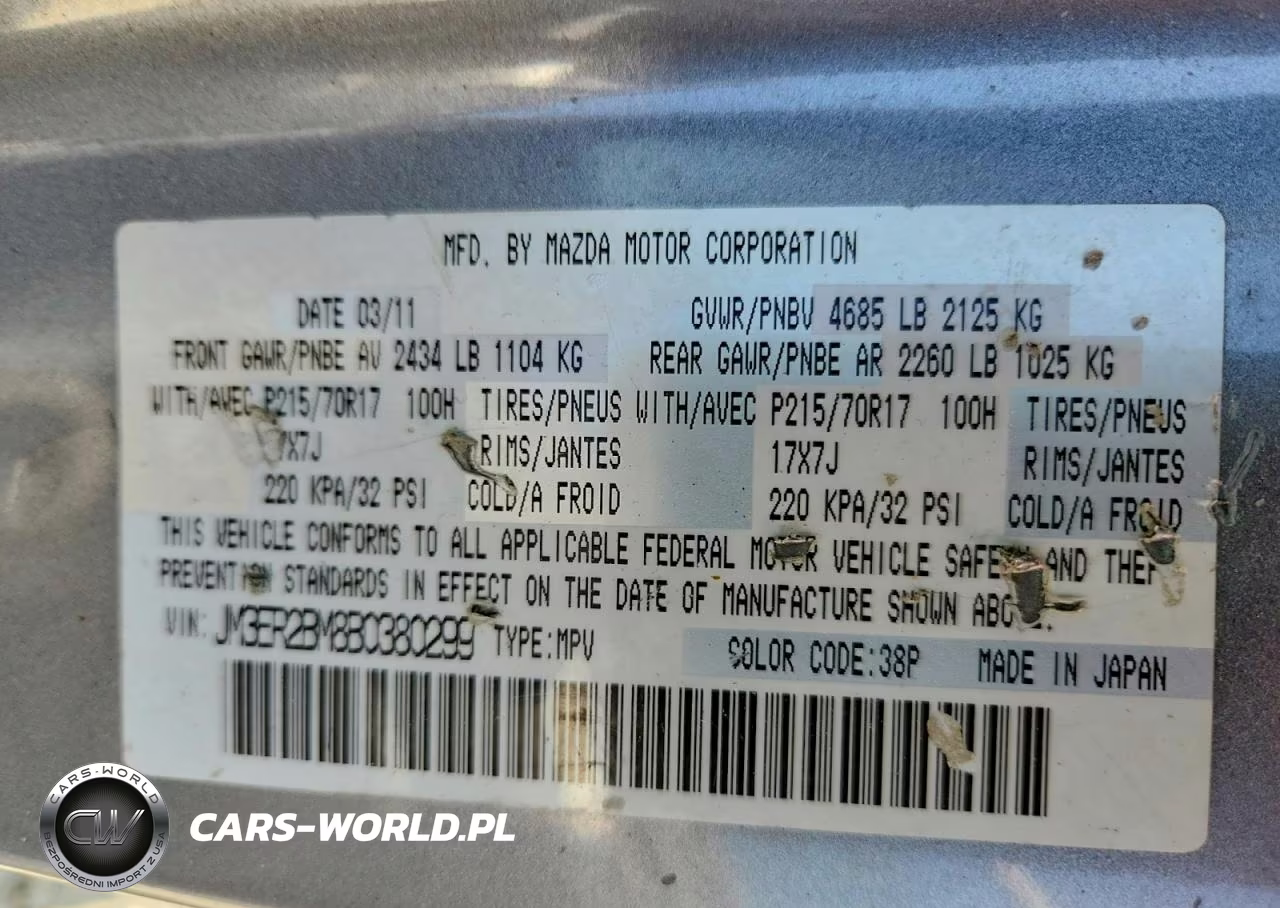 2011 Mazda Cx-7 VIN:JM3ER2BM8B0380299 - 13