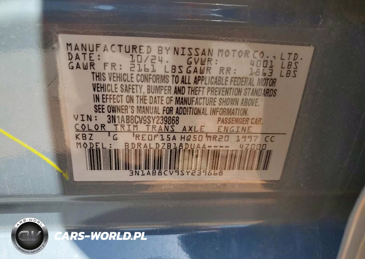 2025 Nissan Sentra Sl VIN:3N1AB8CV9SY239868 - 12