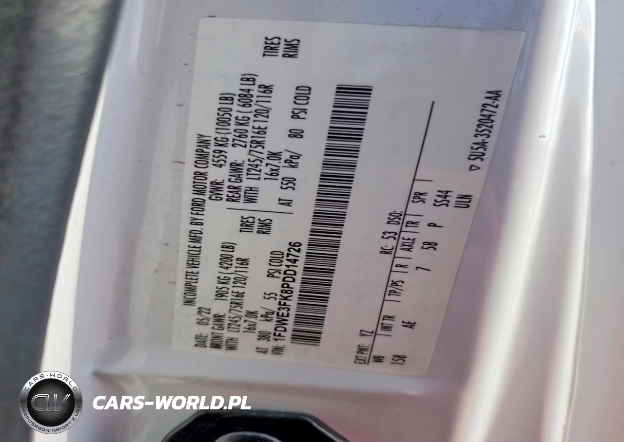 2023 Ford Econoline E350 Super Duty Cutaway Van VIN:1FDWE3FK8PDD14726 - 12