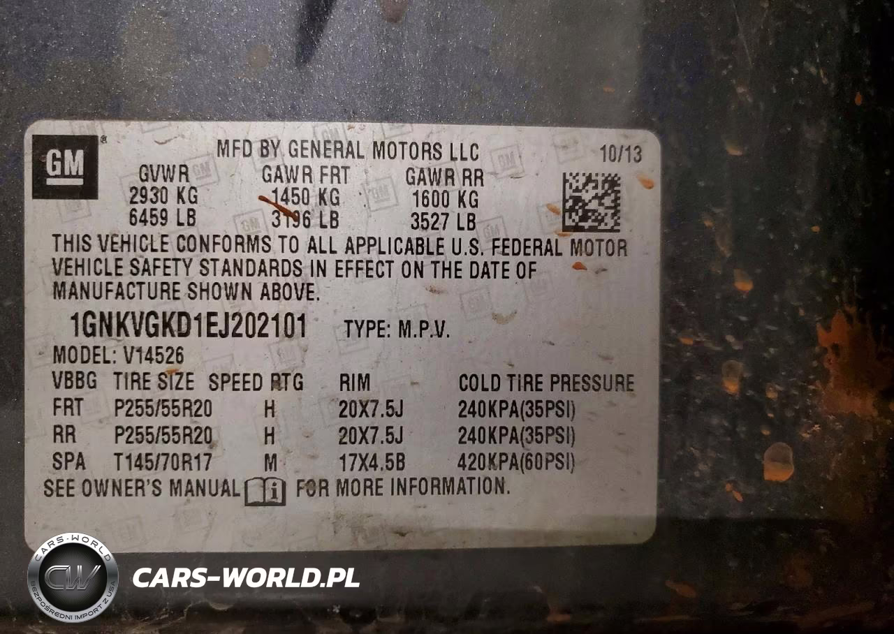 2014 Chevrolet Traverse Lt VIN:1GNKVGKD1EJ202101 - 13