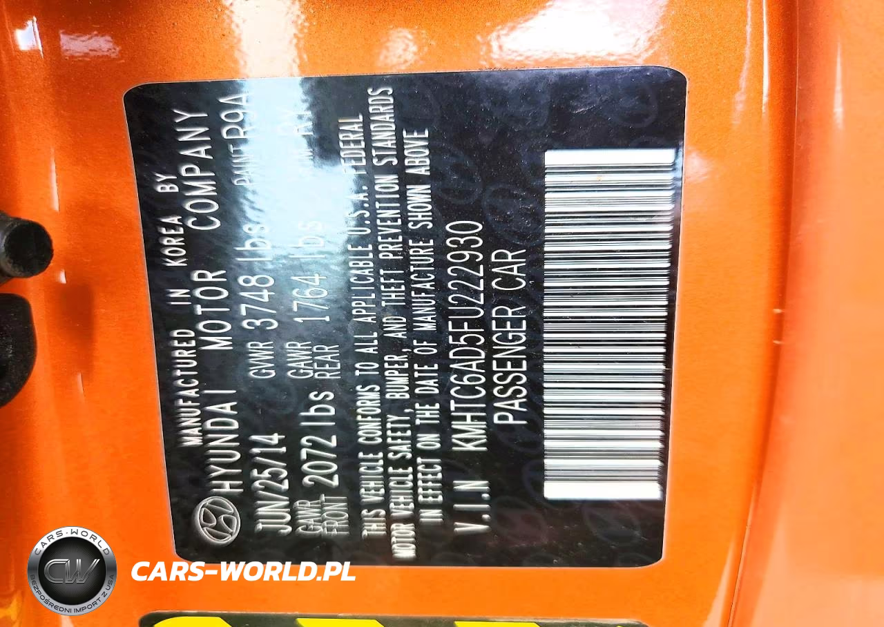 2015 Hyundai Veloster Re:flex VIN:KMHTC6AD5FU222930 - 13