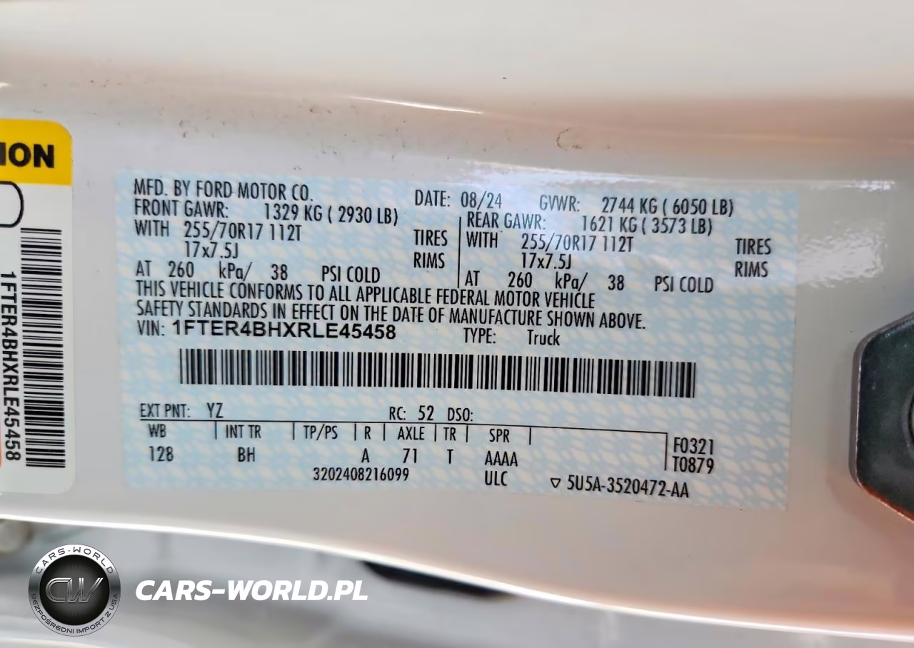 2024 Ford Ranger Xl VIN:1FTER4BHXRLE45458 - 12