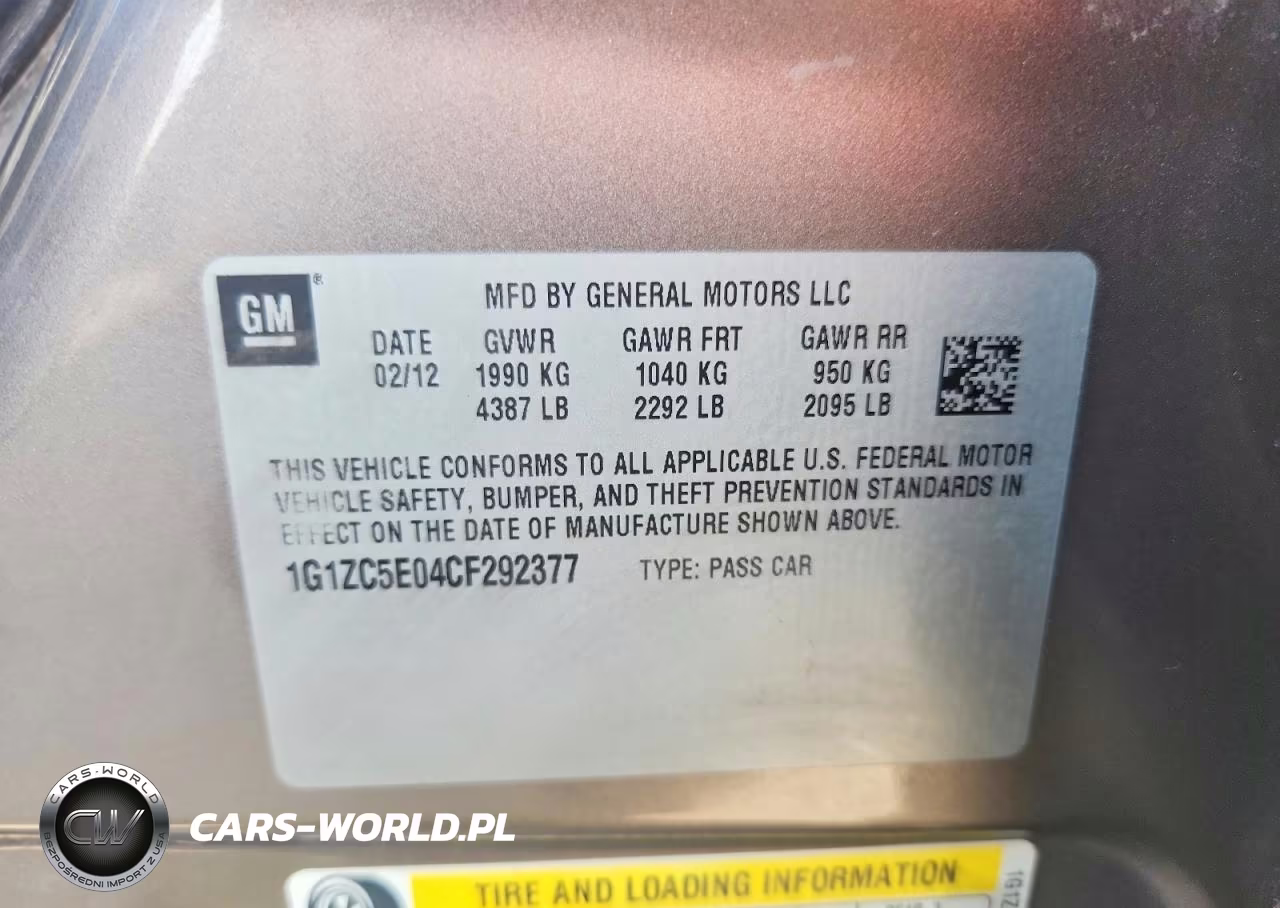 2012 Chevrolet Malibu 1Lt VIN:1G1ZC5E04CF292377 - 12