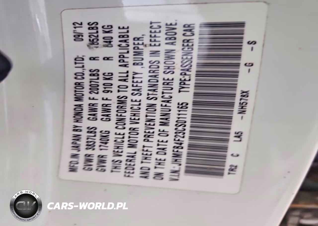 2012 Honda Civic Hybrid VIN:JHMFB4F23CS011165 - 12