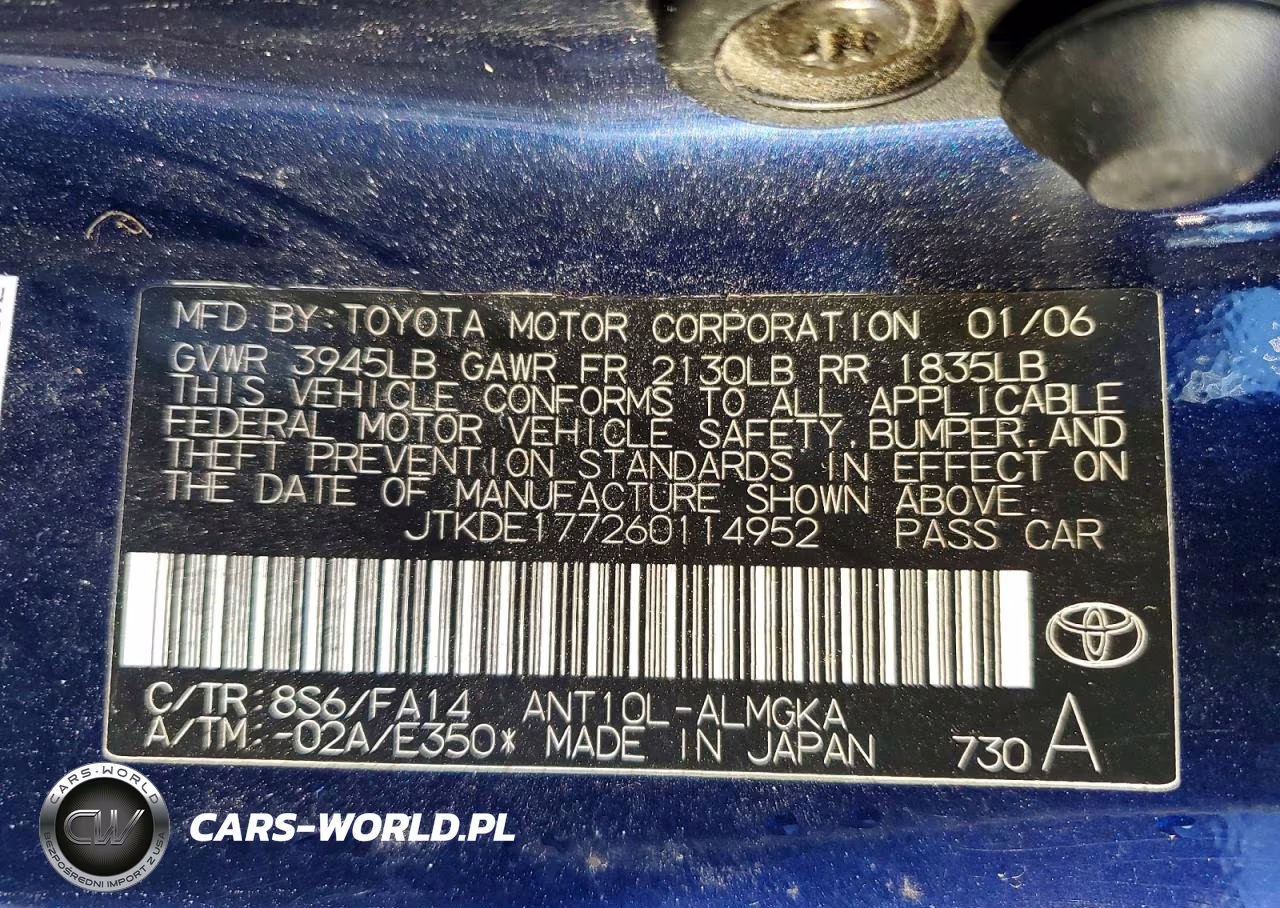 2006 Scion Tc Base VIN:JTKDE177260114952 - 12
