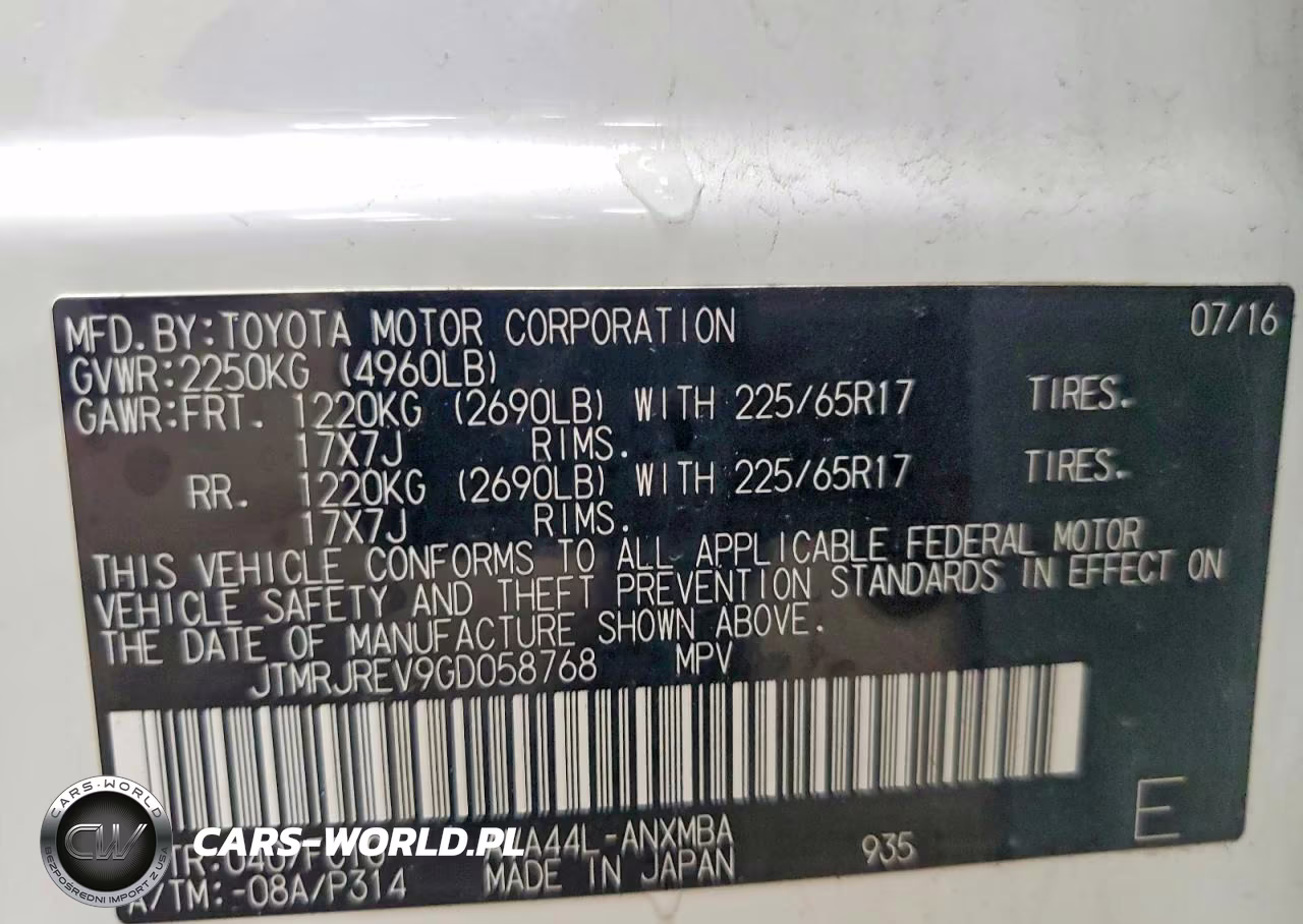 2016 Toyota Rav4 Hv Xle VIN:JTMRJREV9GD058768 - 14