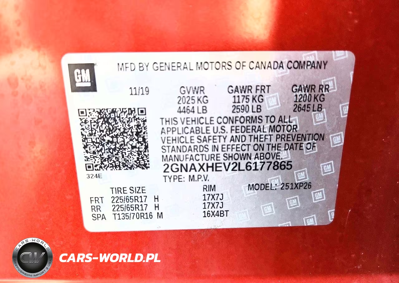 2020 Chevrolet Equinox Ls VIN:2GNAXHEV2L6177865 - 14