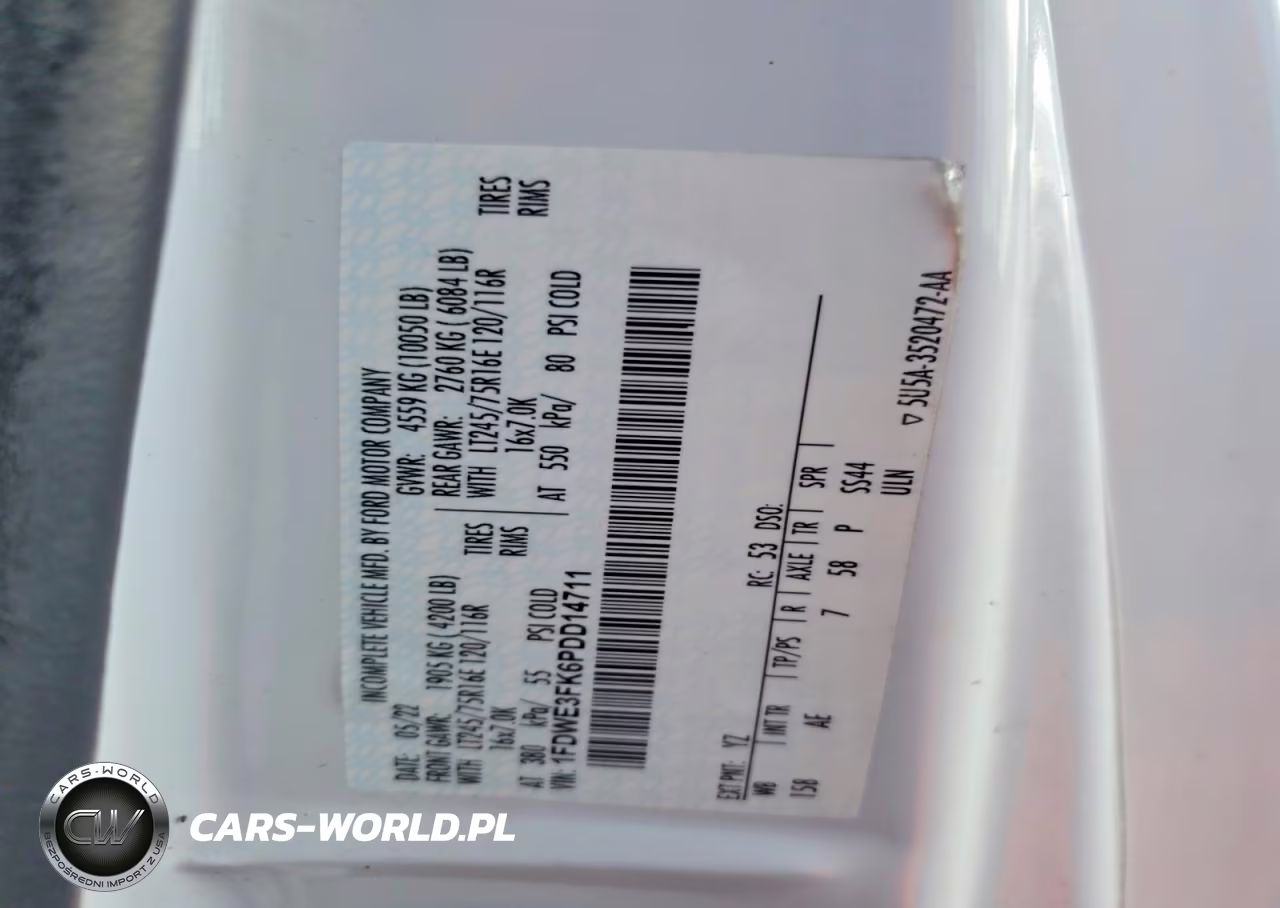 2023 Ford Econoline E350 Super Duty Cutaway Van VIN:1FDWE3FK6PDD14711 - 12