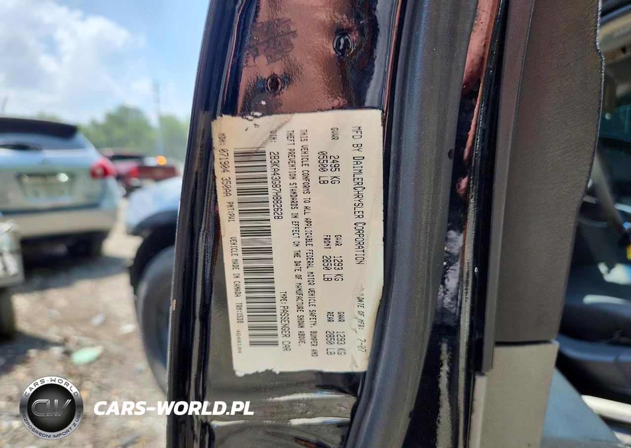 2007 Dodge Charger Se VIN:2B3KA43G87H882628 - 12