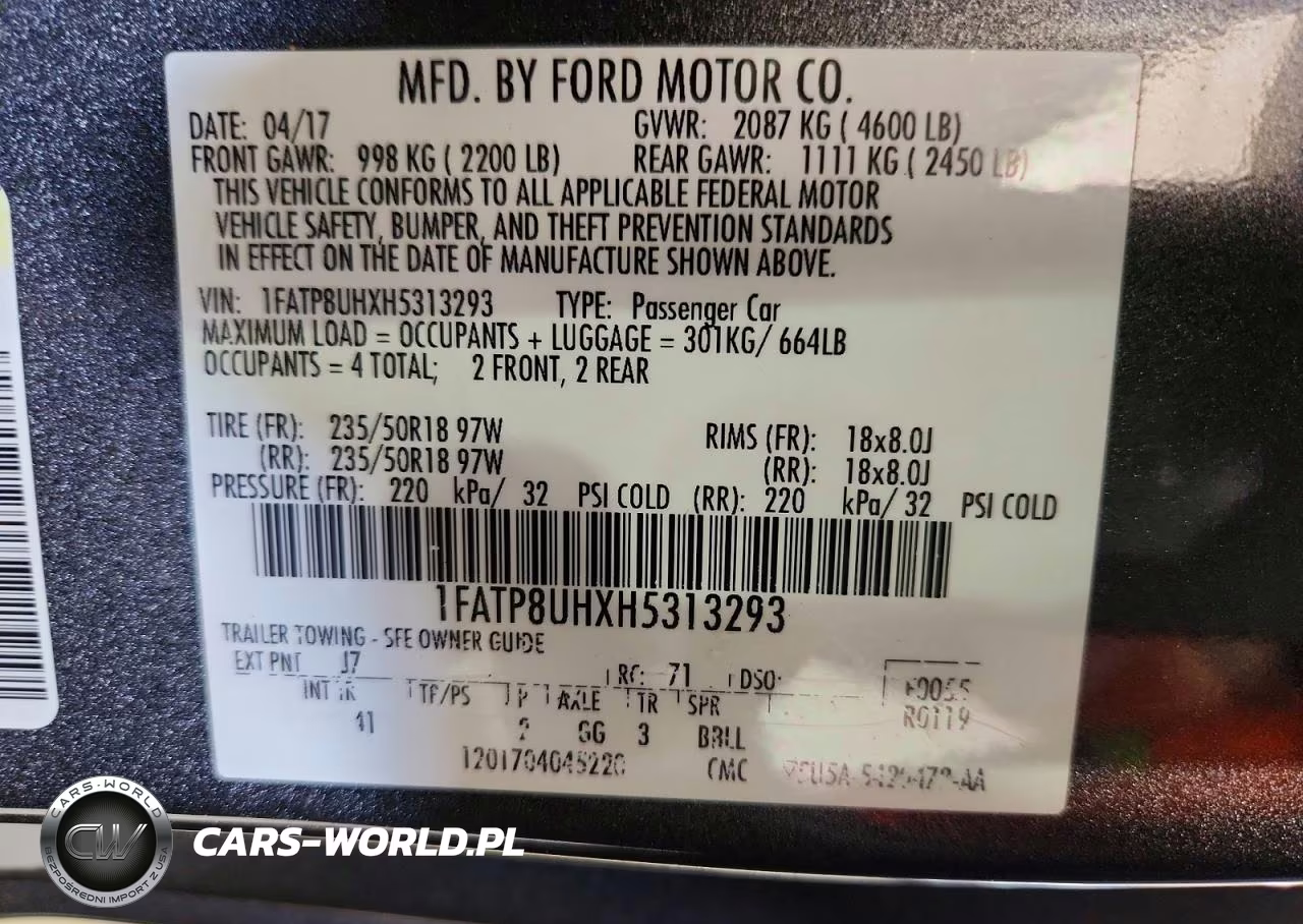 2017 Ford Mustang VIN:1FATP8UHXH5313293 - 12