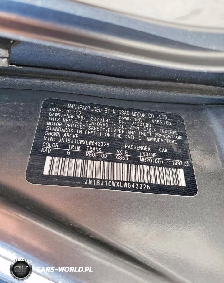 2020 Nissan Rogue Sport Sl VIN:JN1BJ1CWXLW643326 - 13