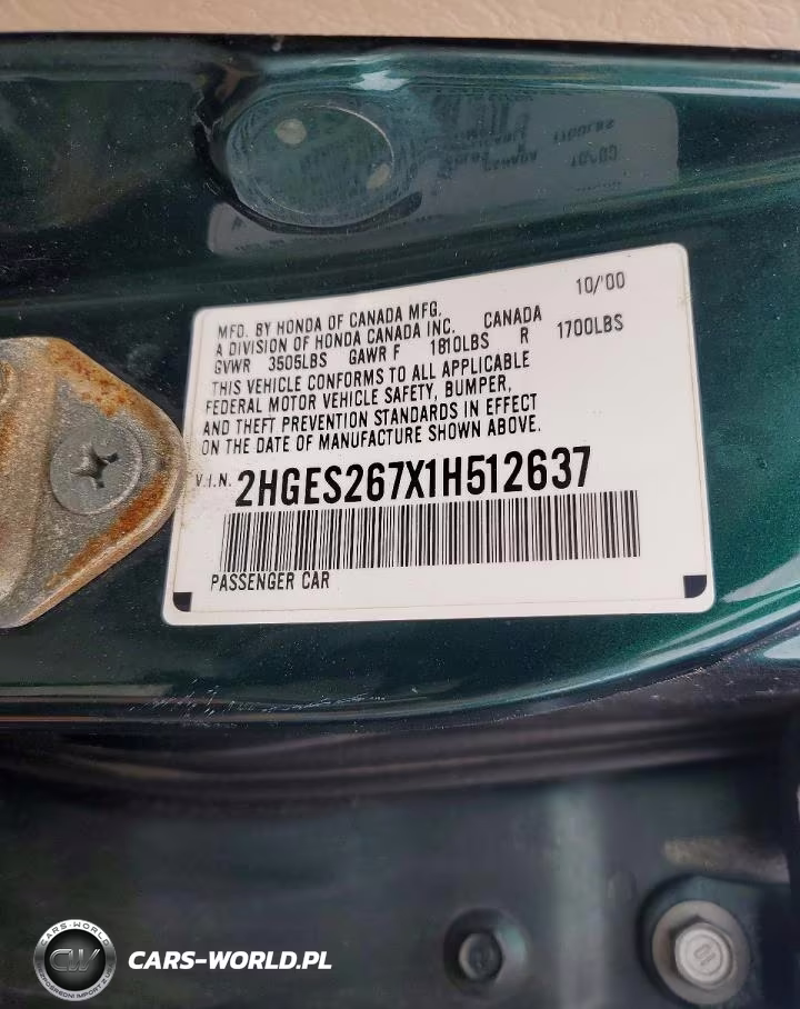 2001 Honda Civic Ex VIN:2HGES267X1H512637 - 12