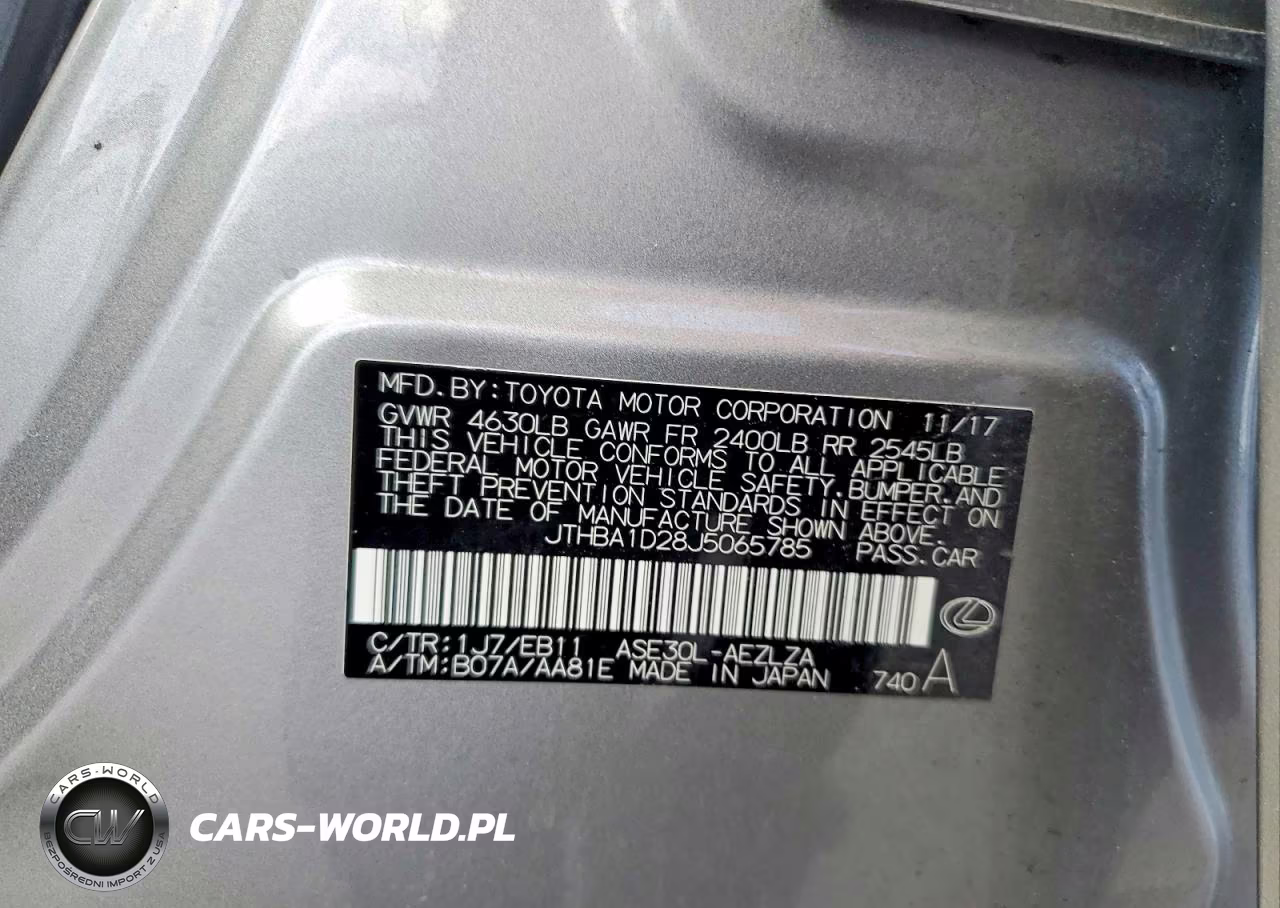 2018 Lexus Is 300 VIN:JTHBA1D28J5065785 - 12