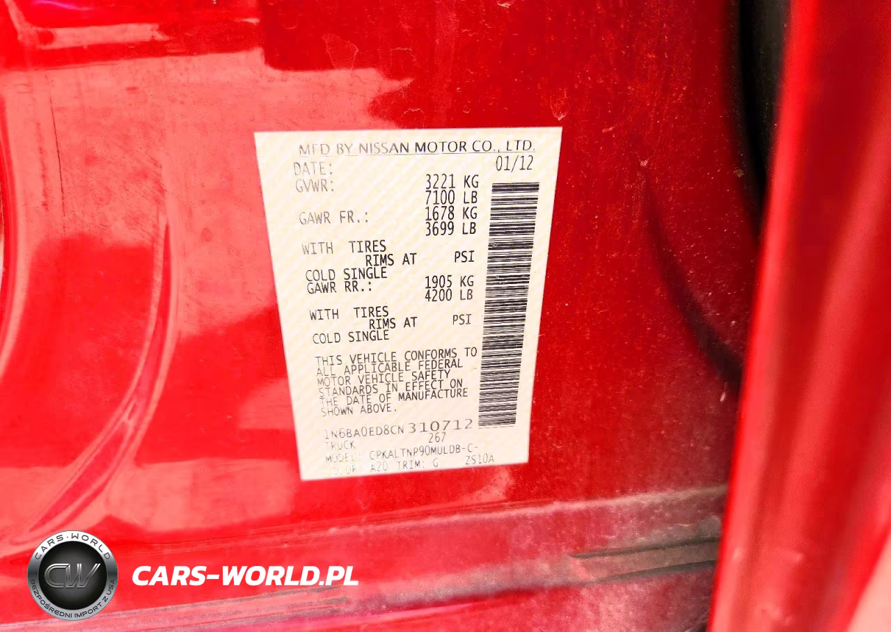 2012 Nissan Titan S VIN:1N6BA0ED8CN310712 - 12