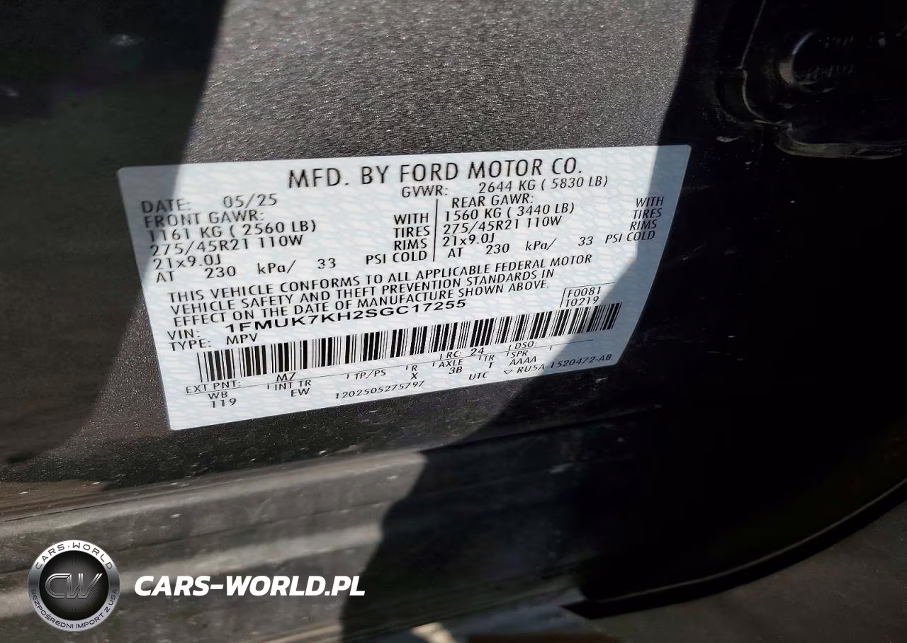 2025 Ford Explorer St-Line VIN:1FMUK7KH2SGC17255 - 13