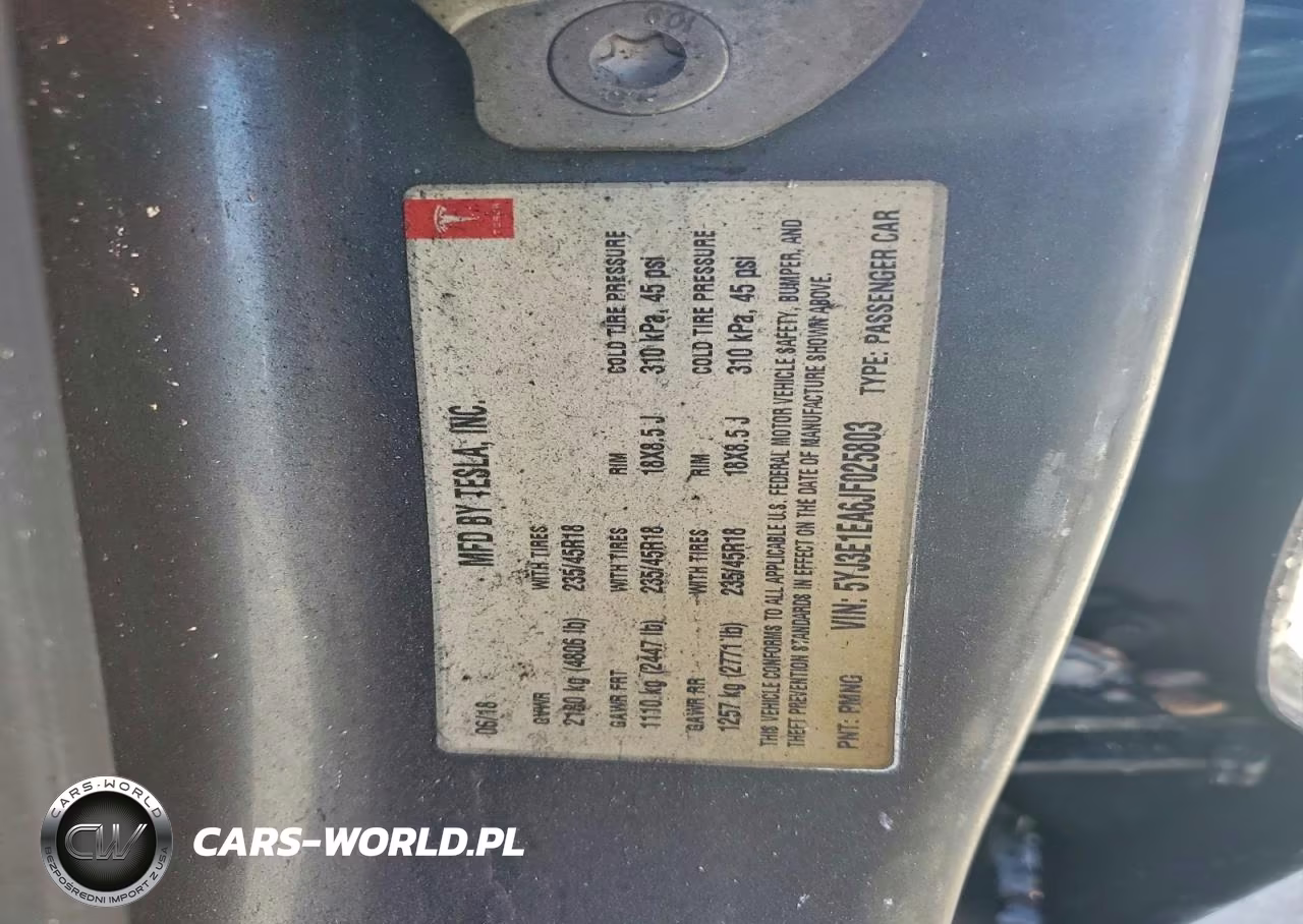 2018 Tesla Model 3 VIN:5YJ3E1EA6JF025803 - 12