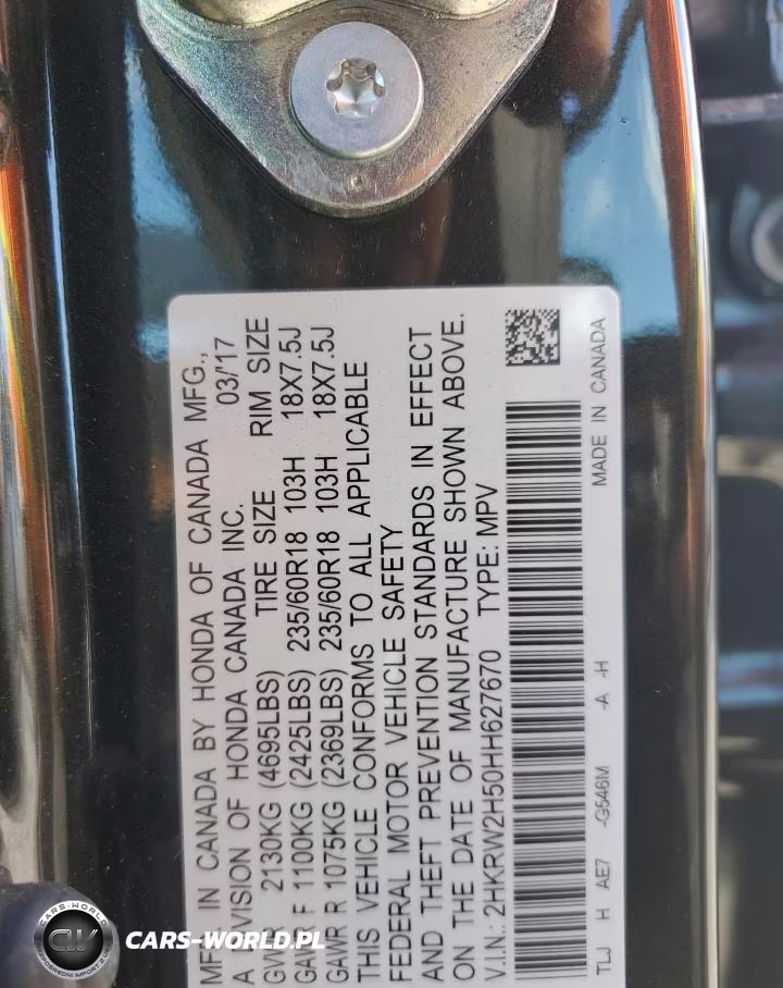 2017 Honda Cr-V Ex VIN:2HKRW2H50HH627670 - 14